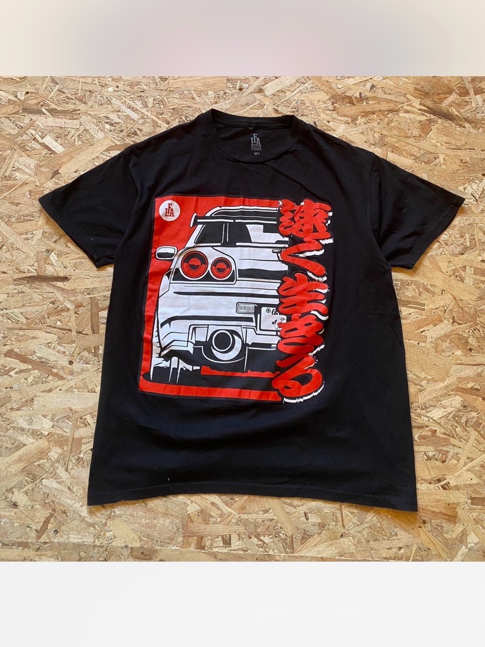 LFA Black Tee with Red & White R34 Illustration
